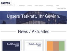 Tablet Screenshot of espacereal.ch